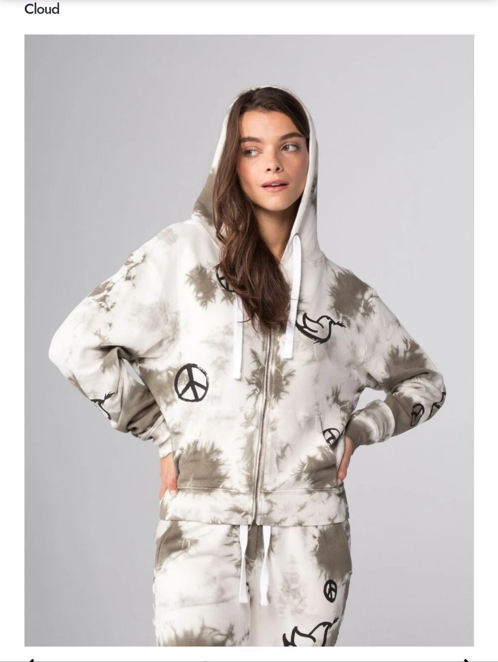 Chrldr Hoodietie Dye Boho $198 msrp